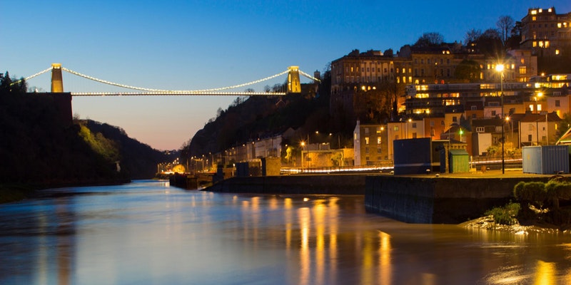 Bristol Suspension Bridge at Twilight